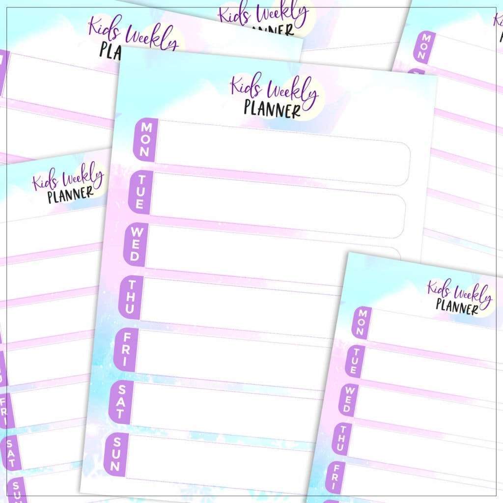Kids Weekly Planner