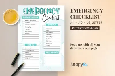 emergency checklist printable feature images min