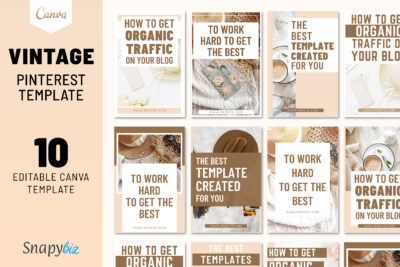 Vintage Pinterest Template For Bloggers