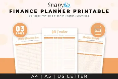 finance planner printable 1
