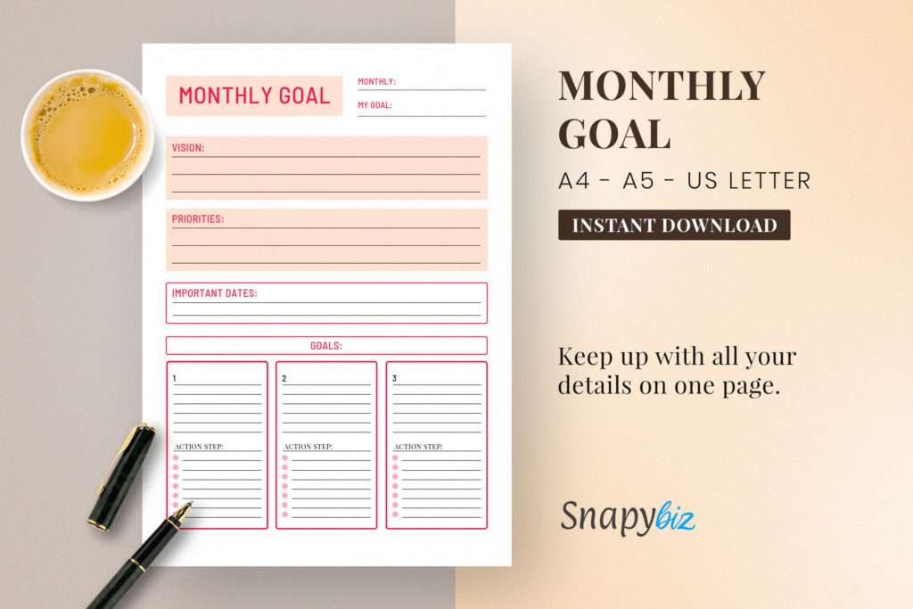 monthly goal feature images