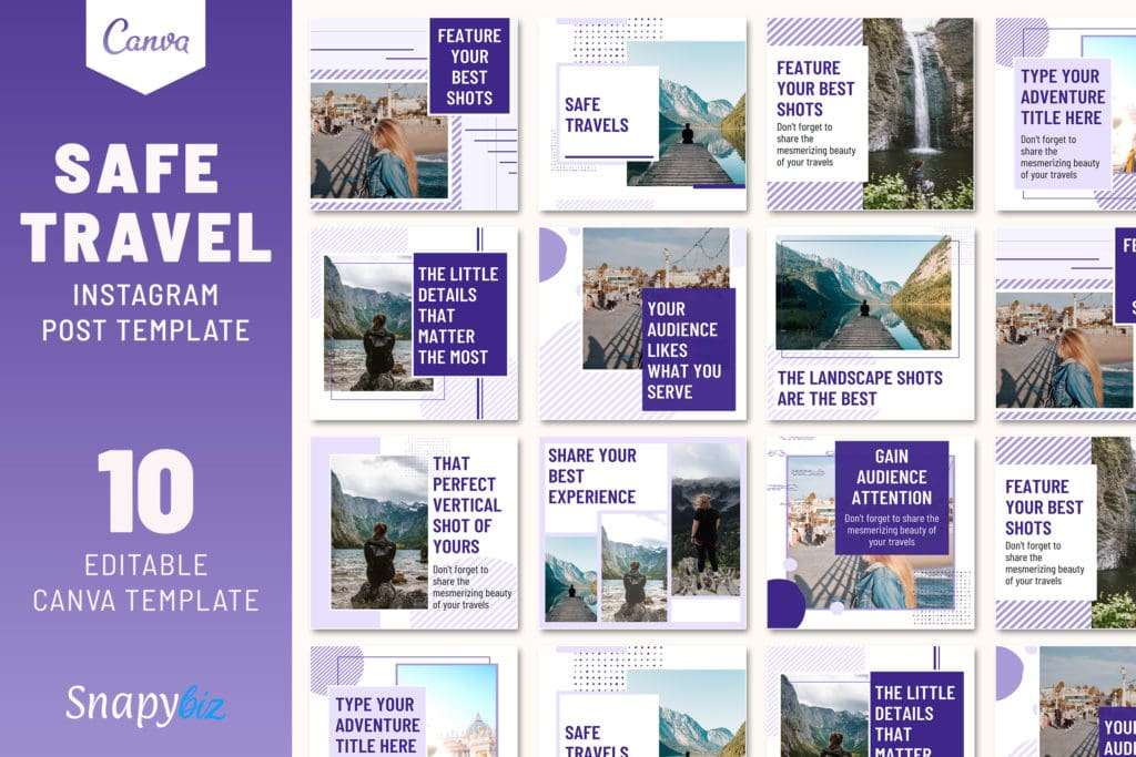 Safe Travel Instagram Post Template Safe Travel Instagram Post Template