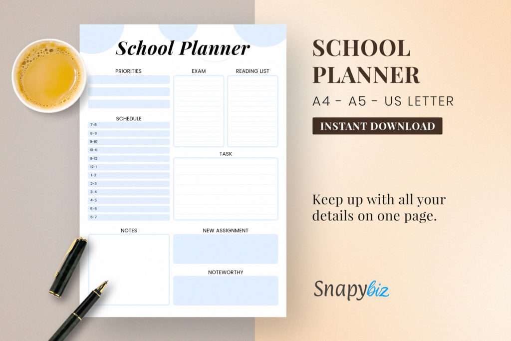 school planner feature images