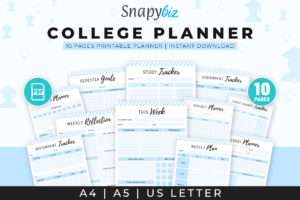 Best College Student Printable Planner | College Planner Pro