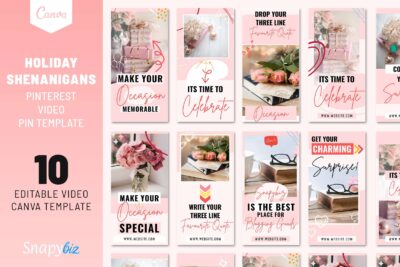 Holiday shenanigans Video Pinterest Template
