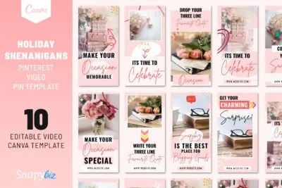 Holiday shenanigans Video Pinterest Template