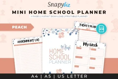 mini home school planner