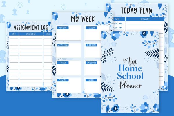 Mini Home School Planner 1 Mini home school planner - blue - image 3