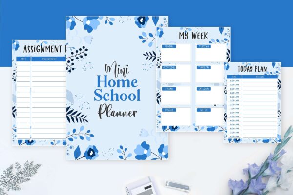 Mini Home School Planner 2 Mini home school planner - blue - image 4