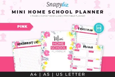 mini home school planner