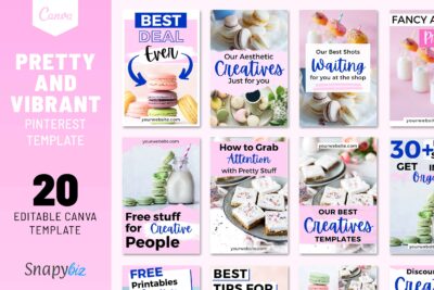 Pretty and Vibrant Pinterest Template