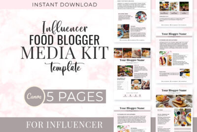 Food Blogger Media Kit Template