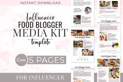 Food Blogger Media Kit Template