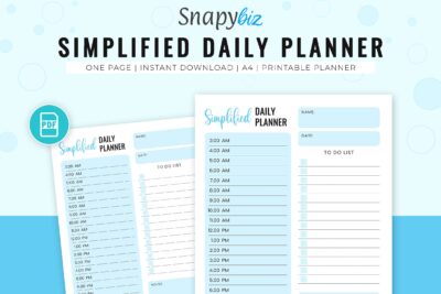 Simplified Daily Planner Pdf