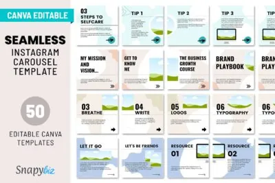 seamless instagram carousel template