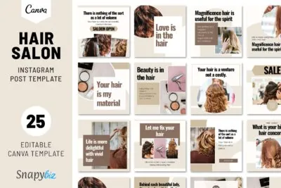 hair salon Instagram Posts Templates are actually what you need to advertise your business.