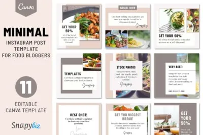 Free Instagram Canva Template For Food Blogger