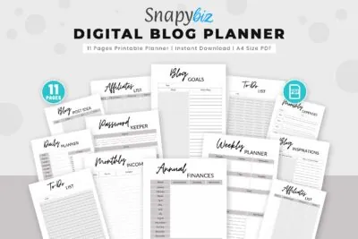 Digital Blog Planner