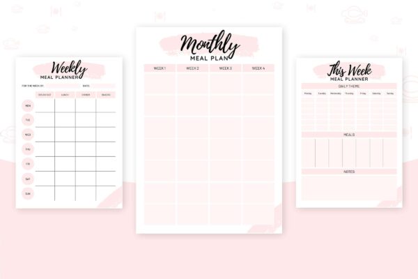 Bullet Journal Meal Plan 2 Monthly meal planner with grocery list - image 3