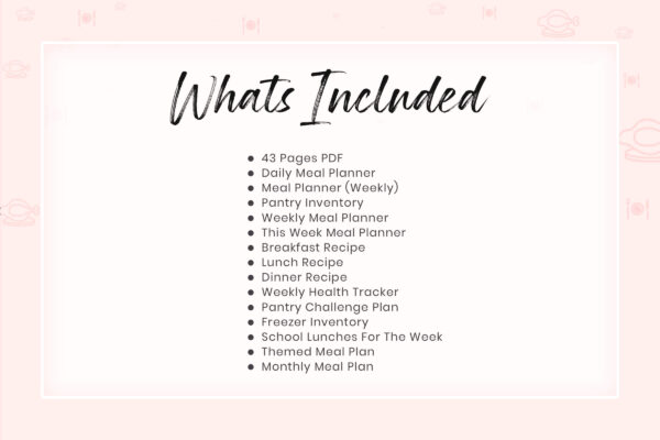 Bullet Journal Meal Plan 5 Monthly meal planner with grocery list - image 6