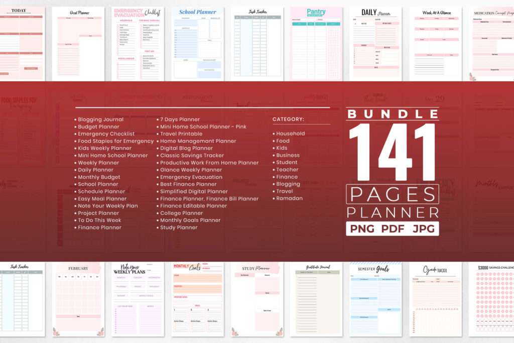business and finance planner bundle