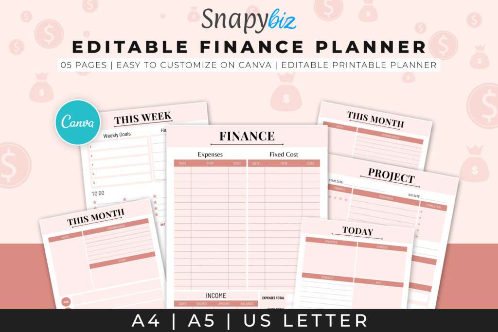 finance planner canva