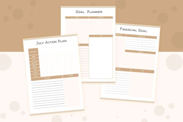 Monthly Goals 3 Goal planner insert - image 4