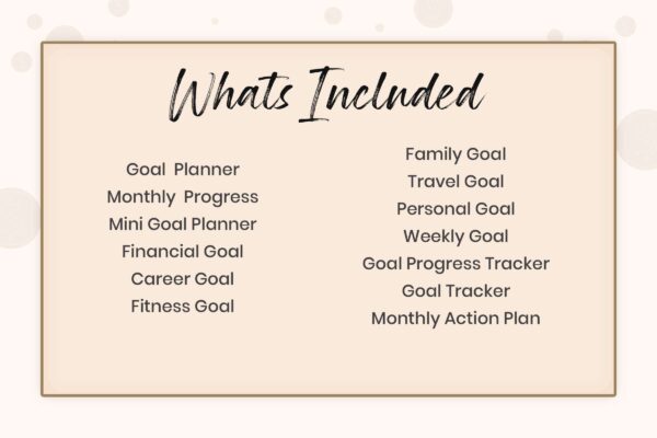 Monthly Goals 5 Goal planner insert - image 6