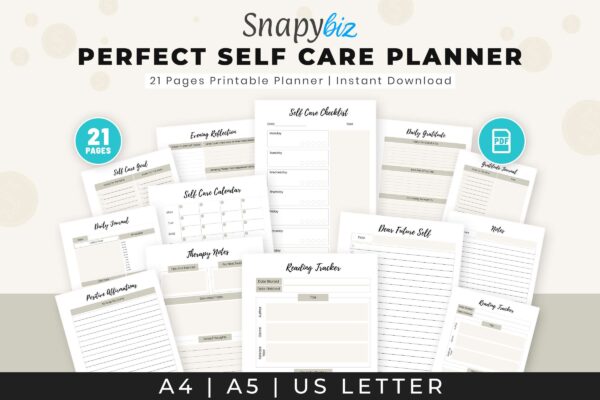Perfect Self Care Planner 5 Perfect self care planner 5