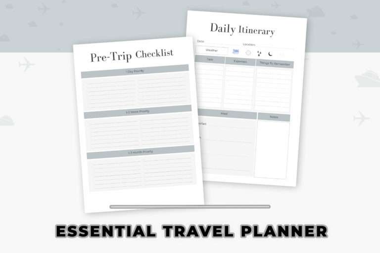 Printable Road Trip Planner | Travel Planner Printable Pdf