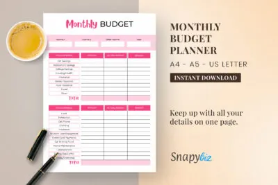 monthly budget feature images