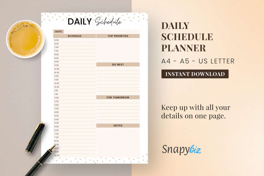daily schedule planner feature images