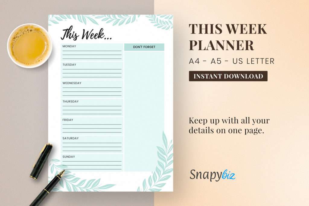 this week planner feature images
