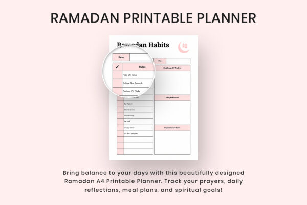 2025 Ramadan Planner Bundle Feature Image 10 1 Ramadan canva editable checklist printable planner bundle - image 2