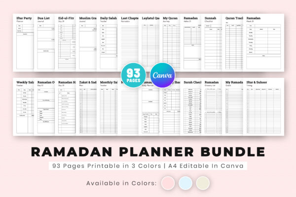 2025 Ramadan Planner Bundle Feature Image 2 1 Ramadan canva editable checklist printable planner bundle - image 10