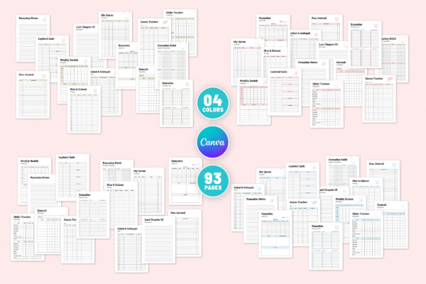 2025 Ramadan Planner Bundle Feature Image 3 1 Ramadan canva editable checklist printable planner bundle - image 9