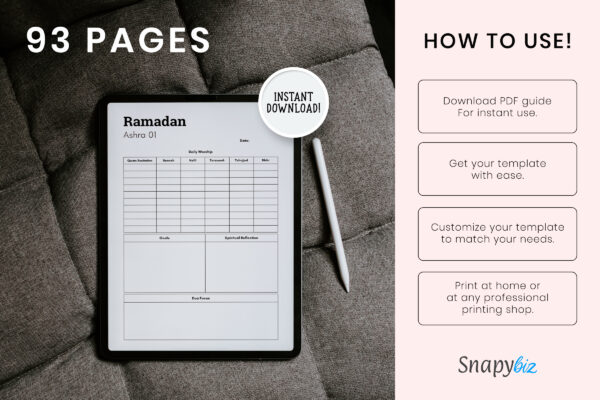 2025 Ramadan Planner Bundle Feature Image 6 1 Ramadan canva editable checklist printable planner bundle - image 6