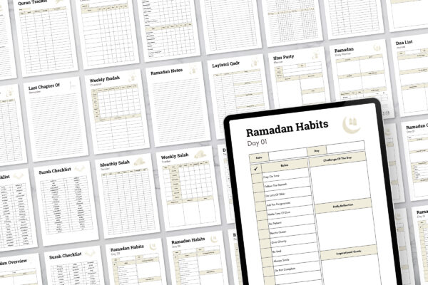2025 Ramadan Planner Bundle Feature Image 8 1 Ramadan canva editable checklist printable planner bundle - image 5