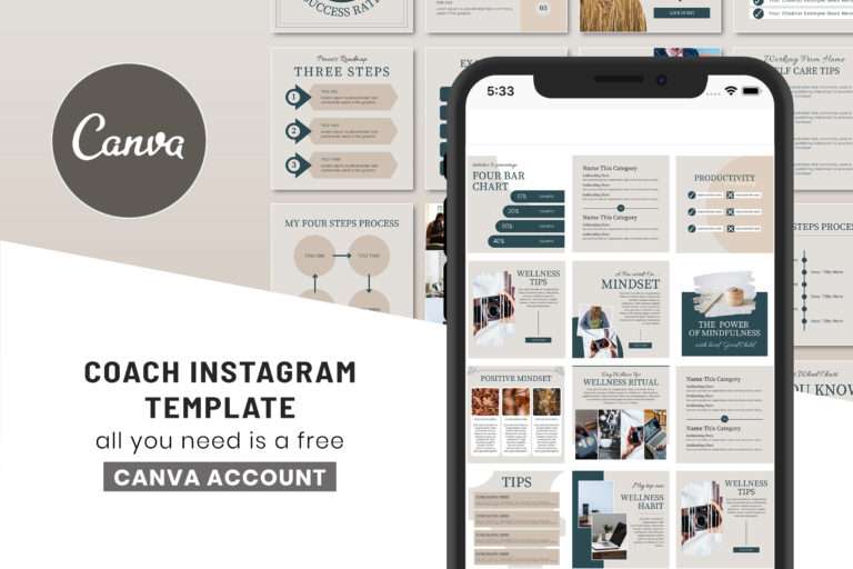 Instagram Coaching | Coach Templates For Canva | SnapyBiz