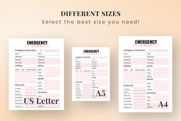 Emergency Contact Info Printable Feature Images 3 Emergency contact info printable feature images 3