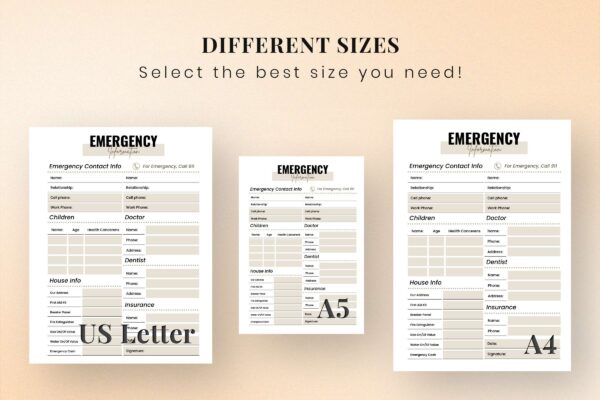 Emergency Information Printable Feature Images 3 Emergency information printable feature images 3