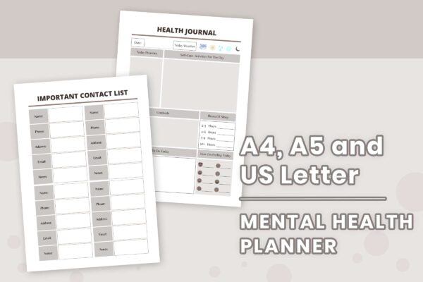 Mental Health Planner 6 1 Mental health planner 6