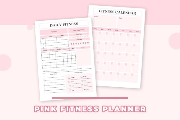Pink Fitness Planner 1 Pink fitness planner 1