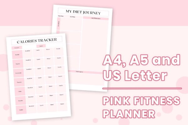 Pink Fitness Planner 6 Pink fitness planner 6