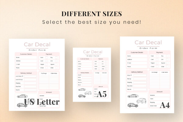 Car Decal Order Form Printable Feature Images 3 Car decal order form printable feature images 3