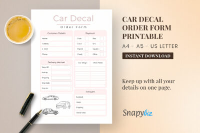 car decal order form printable feature images