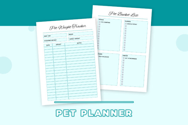 Pet Planner Bundle 1 Pet planner bundle 1