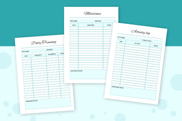 Pet Planner Bundle 3 Pet planner bundle 3