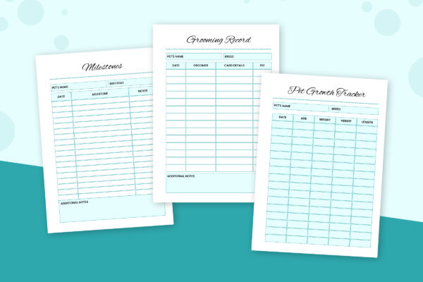 Pet Planner Bundle 8 Pet planner bundle 8