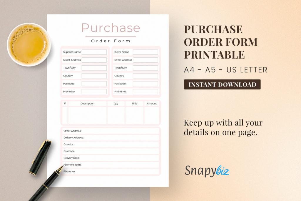 purchase order form printable feature images